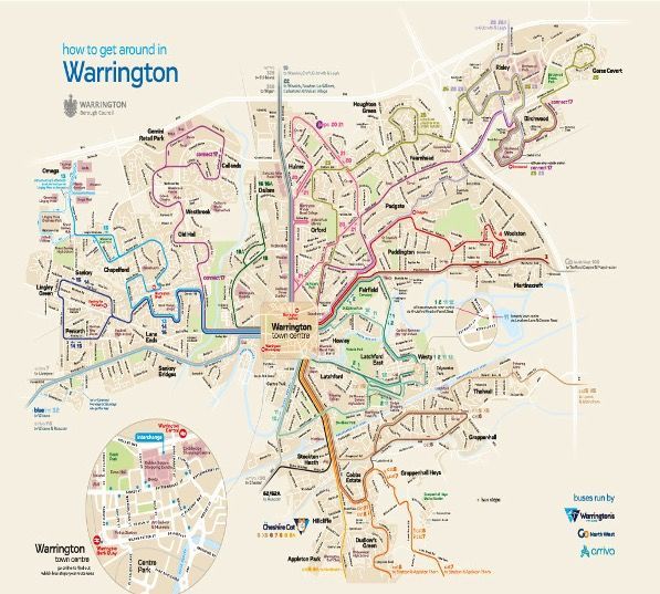 Warrington Map
Warrington Bus Map