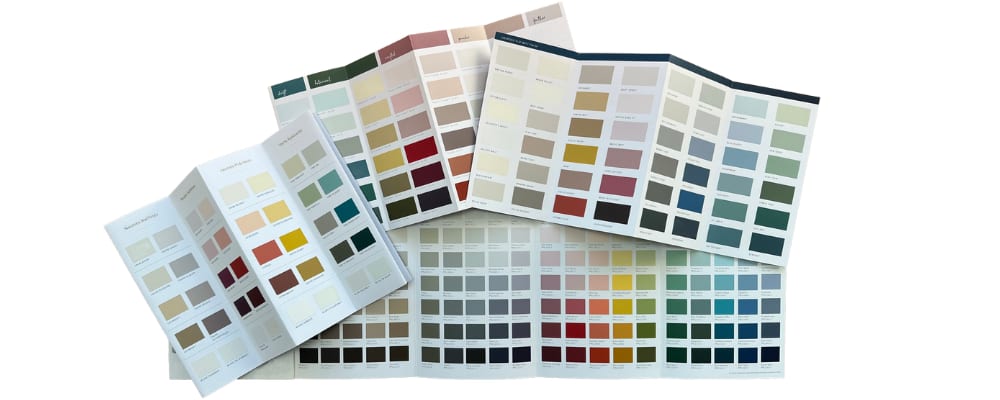 Typocolor case study image of a colour palettte selection brochures